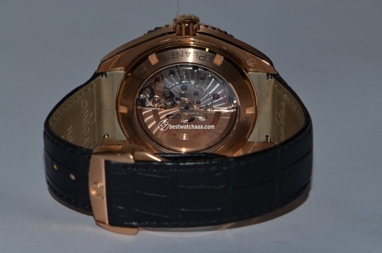 IMG_9081 Omega Seamaster Planet Ocean Mens watch Unisex Automatic Rose gold 222.63.46.20.01.001 Replica 4