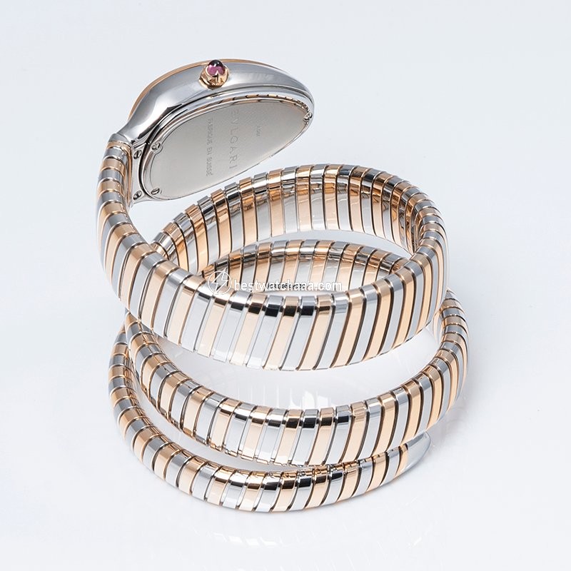 IMG_9081 Bulgari Serpenti Womens watch Quartz Rose gold 102680 Replica 4