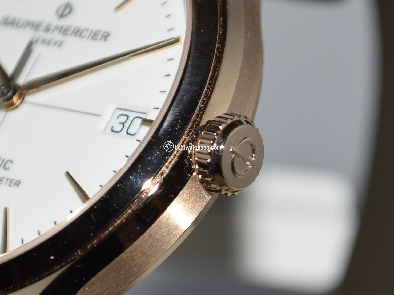IMG_9081 Baume & Mercier Clifton Mens watch Unisex Automatic Rose gold MOA10469 Replica 4