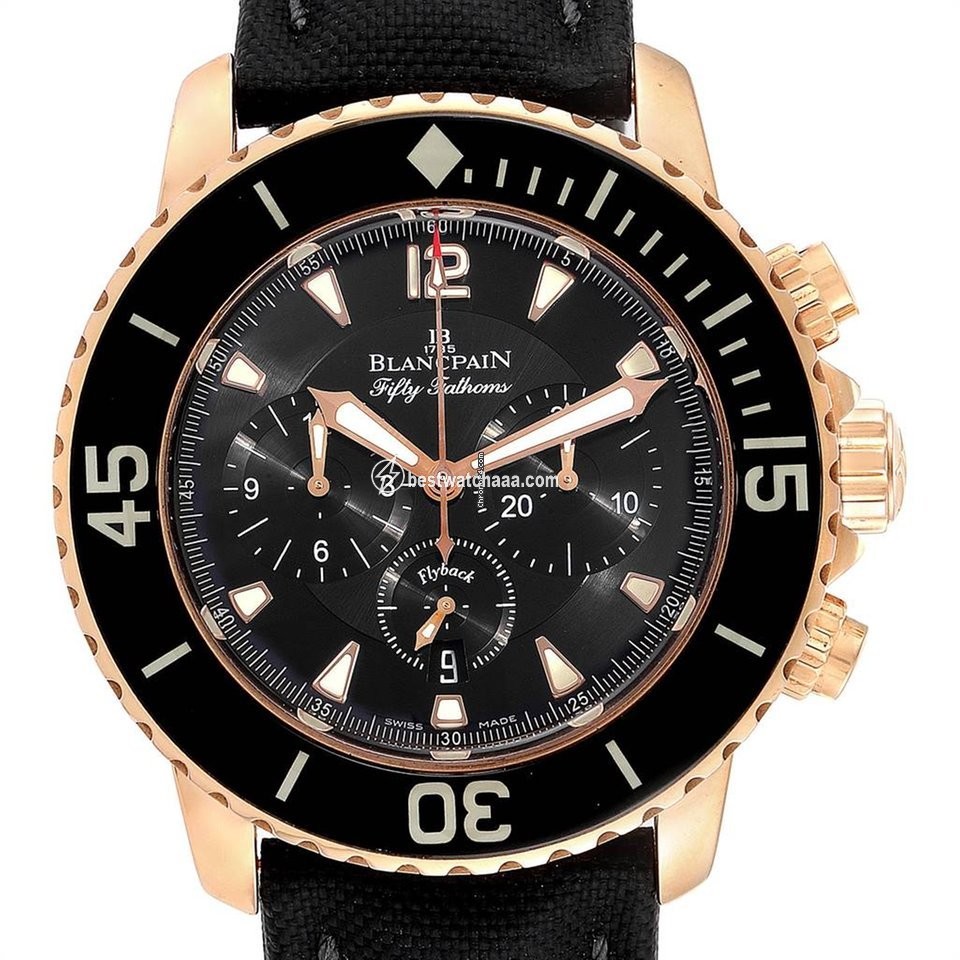 IMG_9081 Blancpain Fifty Fathoms Mens watch Unisex Automatic Rose gold 5085F-3630-52 Replica 4