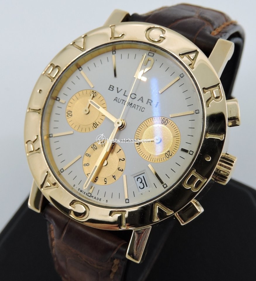 IMG_9081 Bulgari Bulgari Mens watch Unisex Automatic Yellow gold BB38GLCH Replica 4