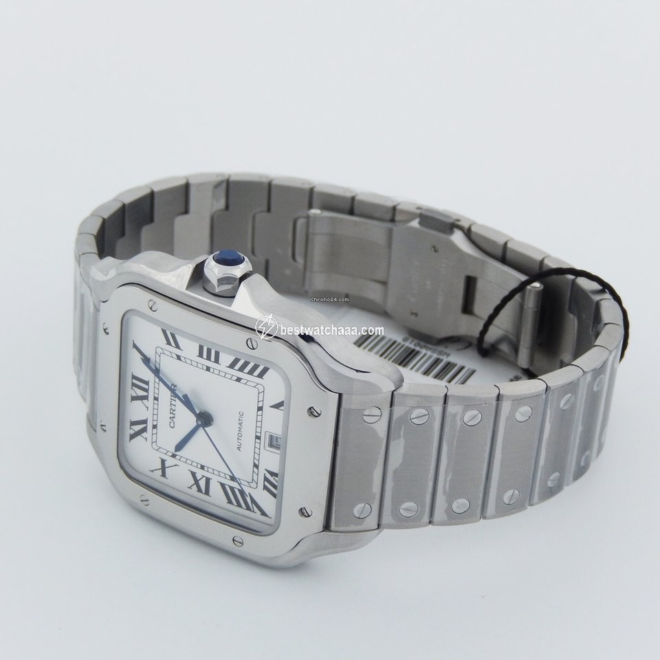 IMG_9081 Cartier Santos Mens watch Unisex Automatic Steel WSSA0009 Replica 4