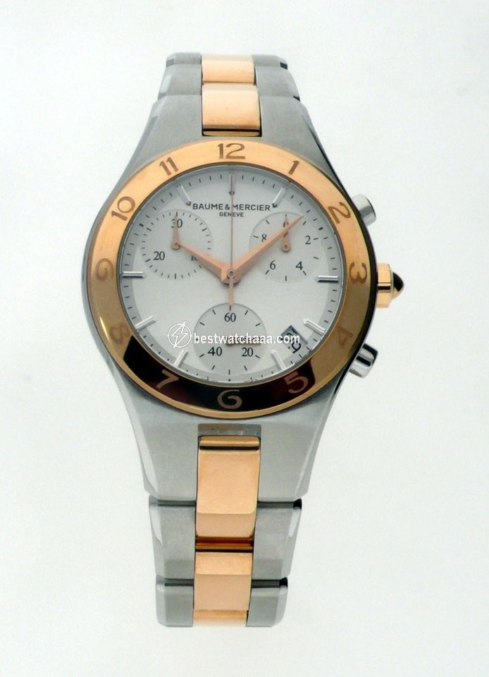 IMG_9081 Baume & Mercier Linea Womens watch Quartz Gold Steel MOA10016 Replica 4
