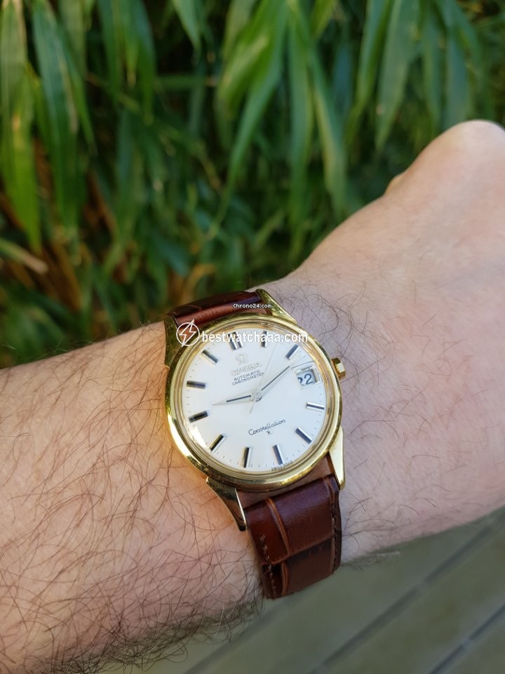 IMG_9081 Omega Constellation Mens watch Unisex Automatic Yellow gold 1685415 Replica 4