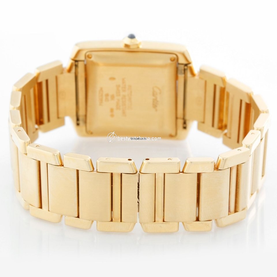 IMG_9081 Cartier Tank Francaise Mens watch Unisex Automatic Yellow gold W50001R2 Replica 4