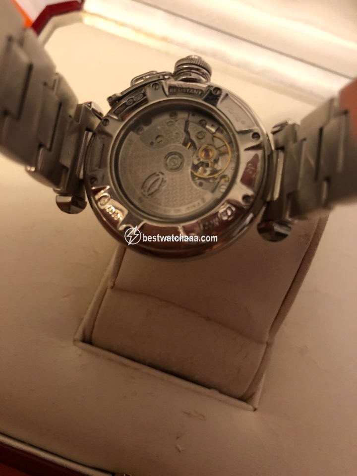 IMG_9081 Cartier Pasha Womens watch Automatic White gold 2528 Replica 4