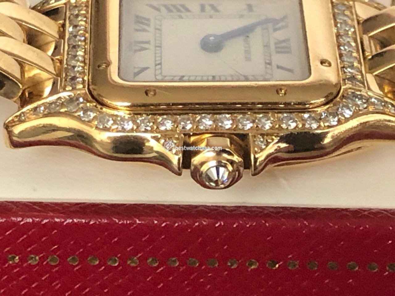 IMG_9081 Cartier Panthere Womens watch Quartz Yellow gold 866919 Replica 4