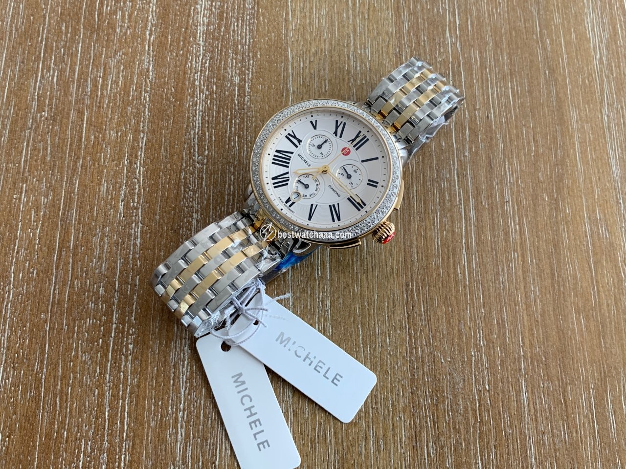 IMG_9081 Michele Serein Womens watch Quartz Steel Michele Serein Two-tone MWW21A000008 Replica 4