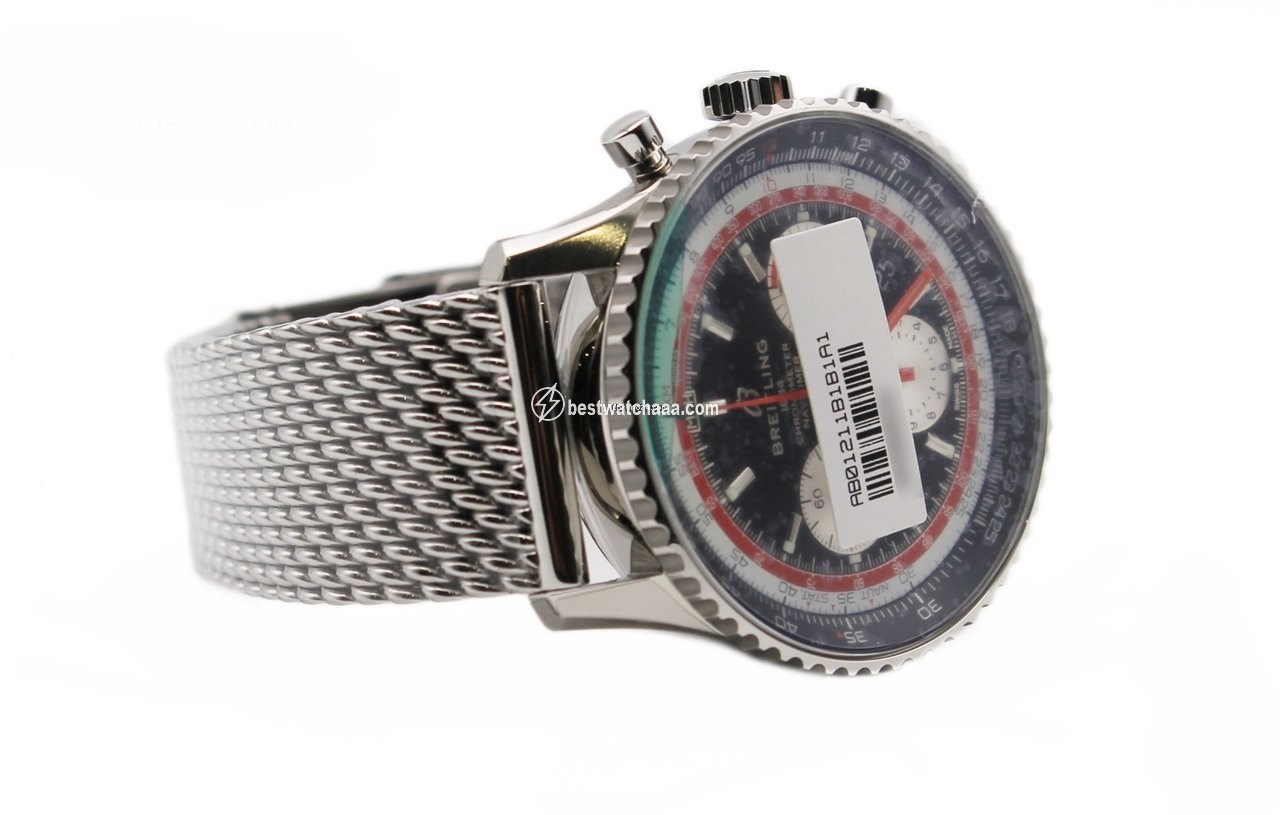 IMG_9081 Breitling Navitimer 1 B01 Chronograph 43 Mens watch Unisex Automatic Steel AB01211B1B1A1 Replica 4