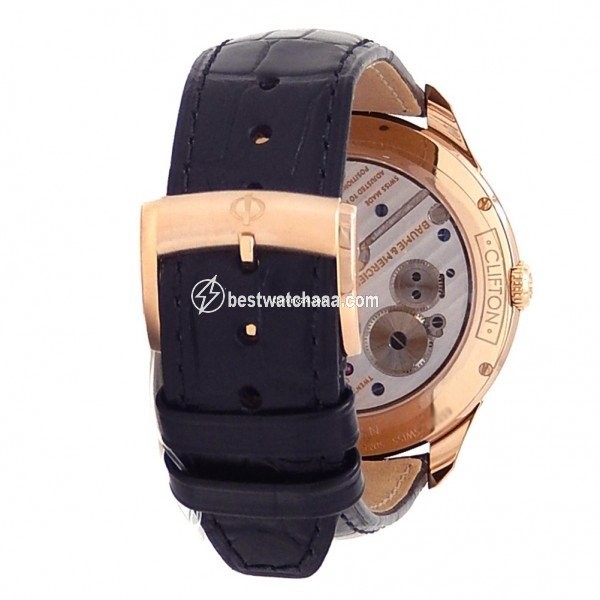 IMG_9081 Baume & Mercier Clifton Mens watch Unisex Manual winding Rose gold M0A10060 Replica 4