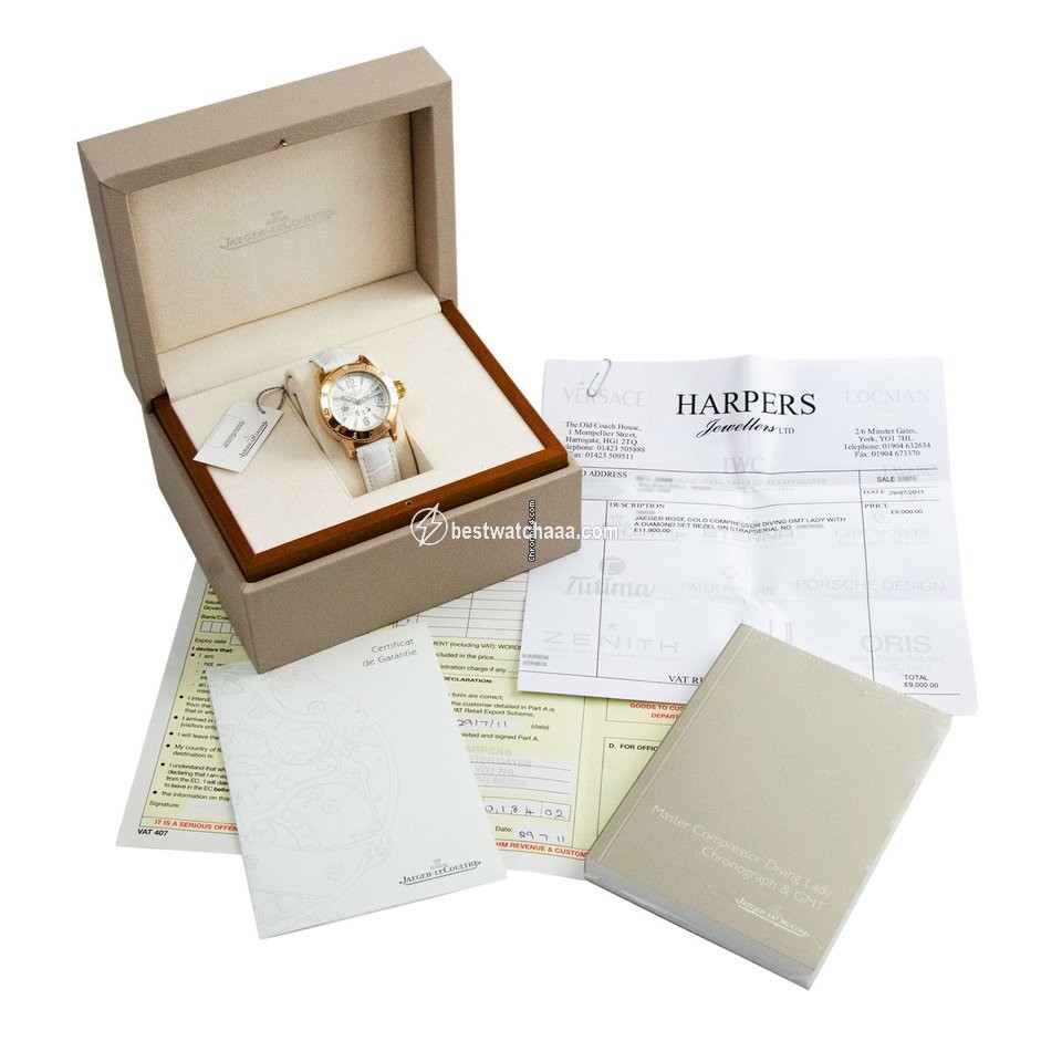 IMG_9081 Jaeger-LeCoultre Master Compressor Diving GMT Womens watch Automatic Rose gold Q1892420 Replica 4