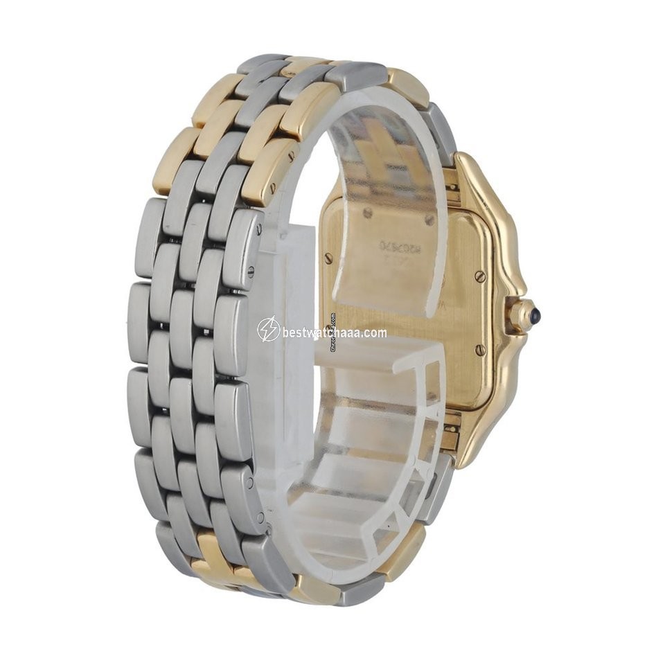 IMG_9081 Cartier Panthere Mens watch Unisex Quartz Yellow gold 1060 Replica 4