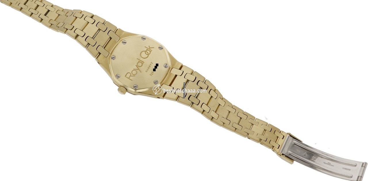 IMG_9081 Audemars Piguet Royal Oak Lady Womens watch Quartz Yellow gold 14470BA Replica 4