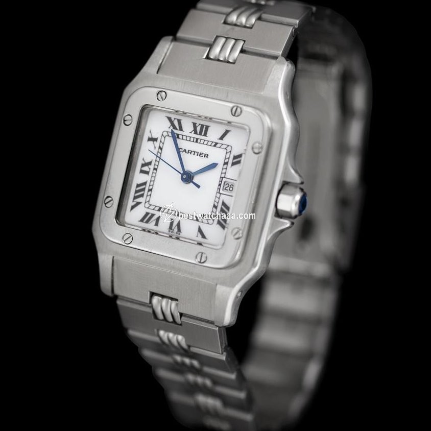 IMG_9081 Cartier Santos Mens watch Unisex Automatic Steel 7880 Replica 4