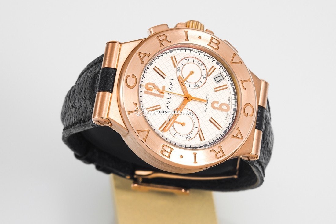 IMG_9081 Bulgari Diagono Mens watch Unisex Automatic Rose gold DGP40C6GLDCH Replica 4