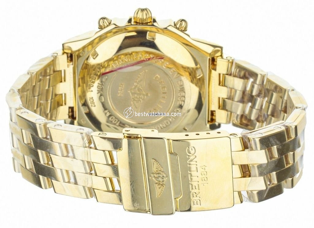 IMG_9081 Breitling Chronomat Mens watch Unisex Automatic Yellow gold K13050 Replica 4