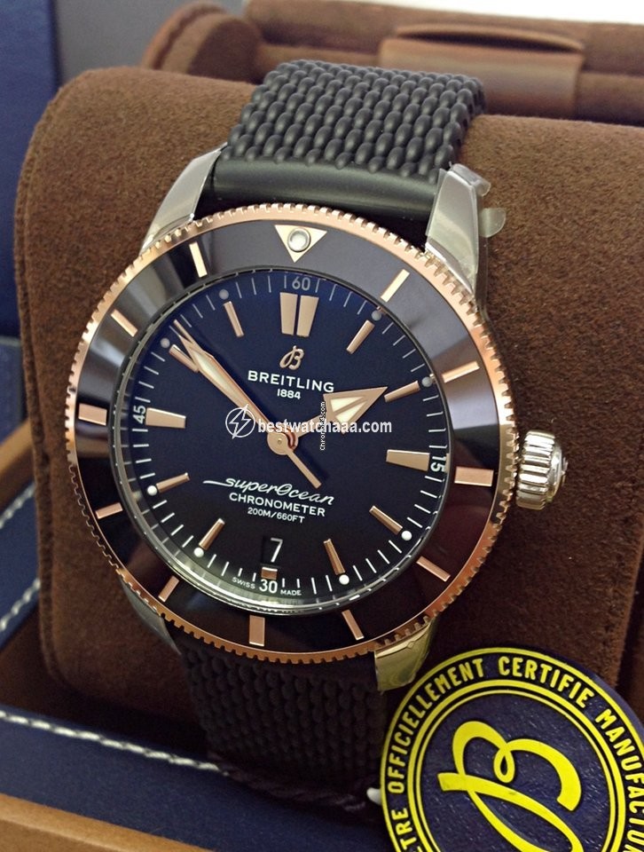 IMG_9081 Breitling Superocean Heritage Mens watch Unisex Automatic Gold Steel UB2030121B1S1 Replica 4