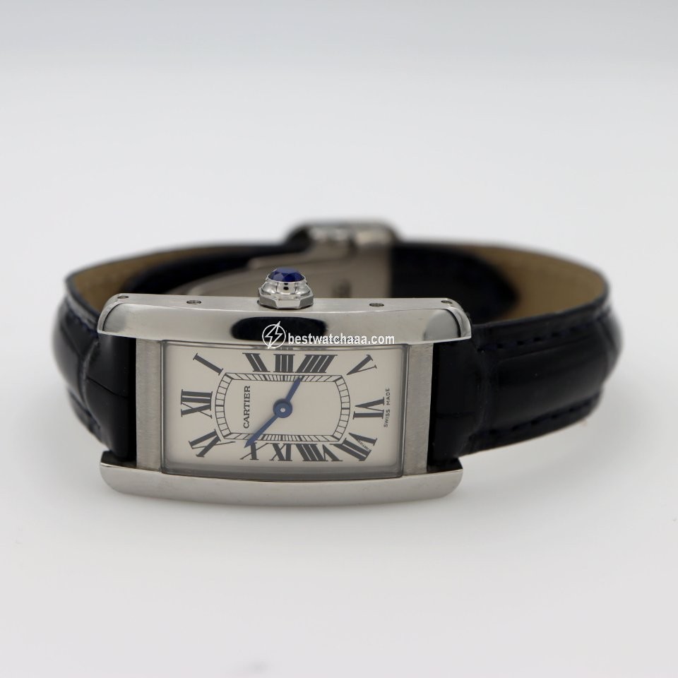 IMG_9081 Cartier Tank Americaine Womens watch Quartz Steel WSTA0016 Replica 4