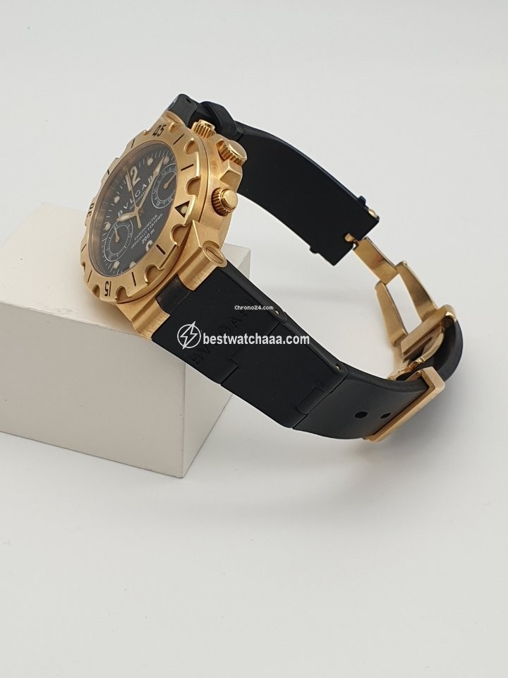 IMG_9081 Bulgari Diagono Mens watch Unisex Automatic Yellow gold SC 38 G Replica 4
