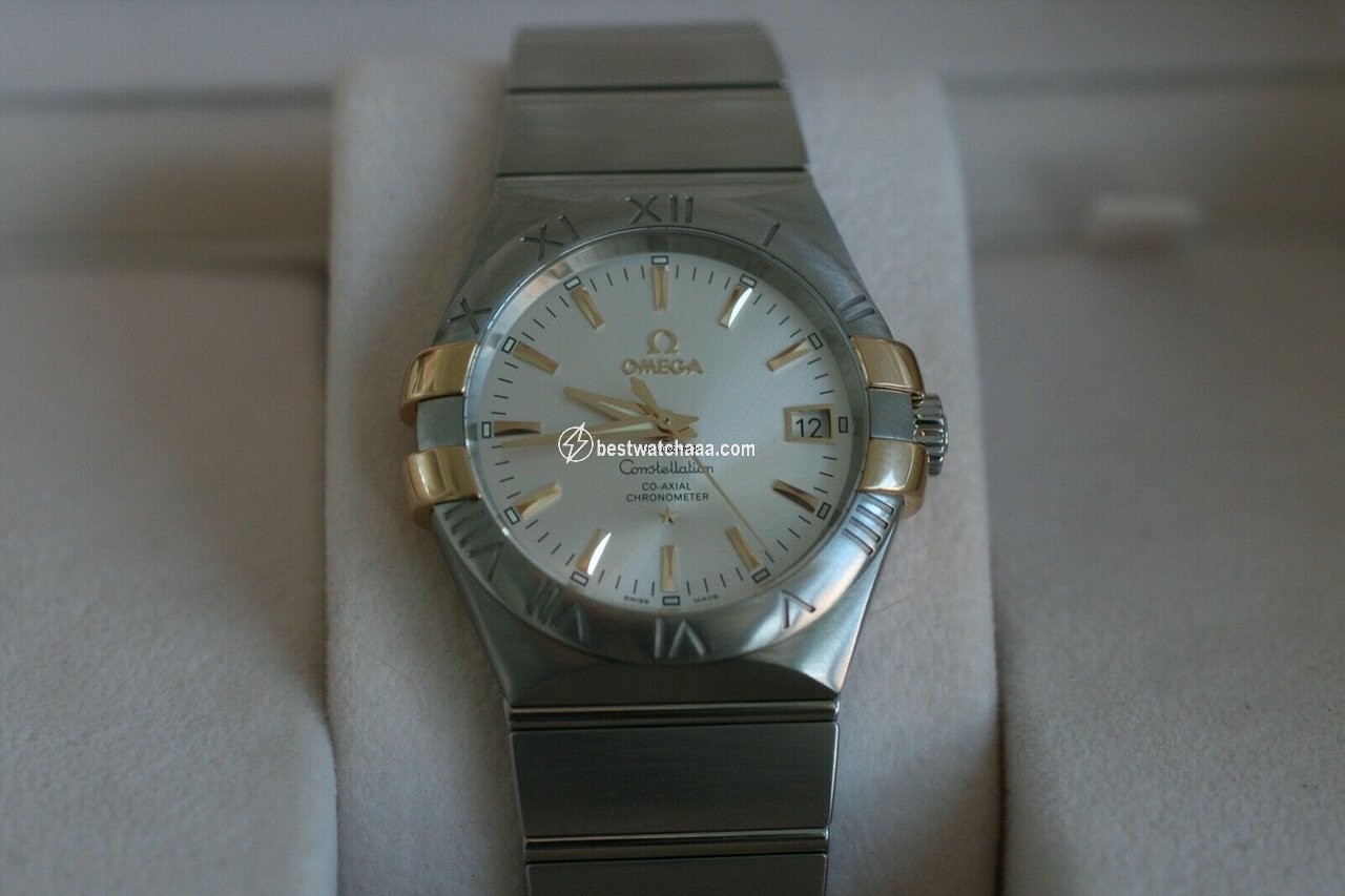 IMG_9081 Omega Constellation Ladies Mens watch Unisex Automatic Gold Steel 123.20.35.20.02.004 Replica 4