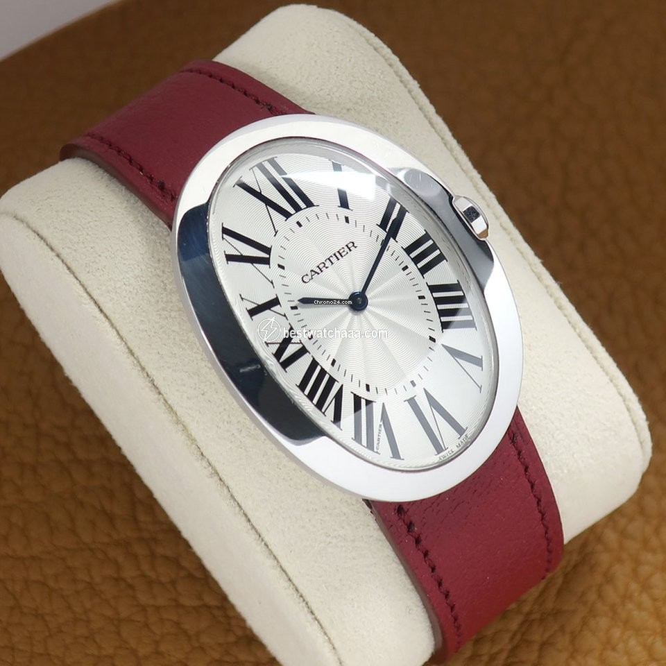 IMG_9081 Cartier Baignoire Mens watch Unisex Manual winding White gold W8000001 Replica 4