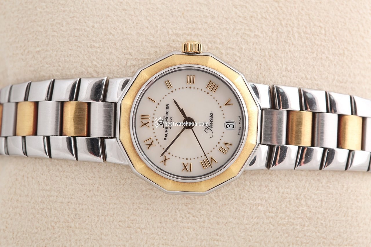 IMG_9081 Baume & Mercier Riviera Womens watch Quartz Gold Steel Baume & Mercier 5231 Replica 4