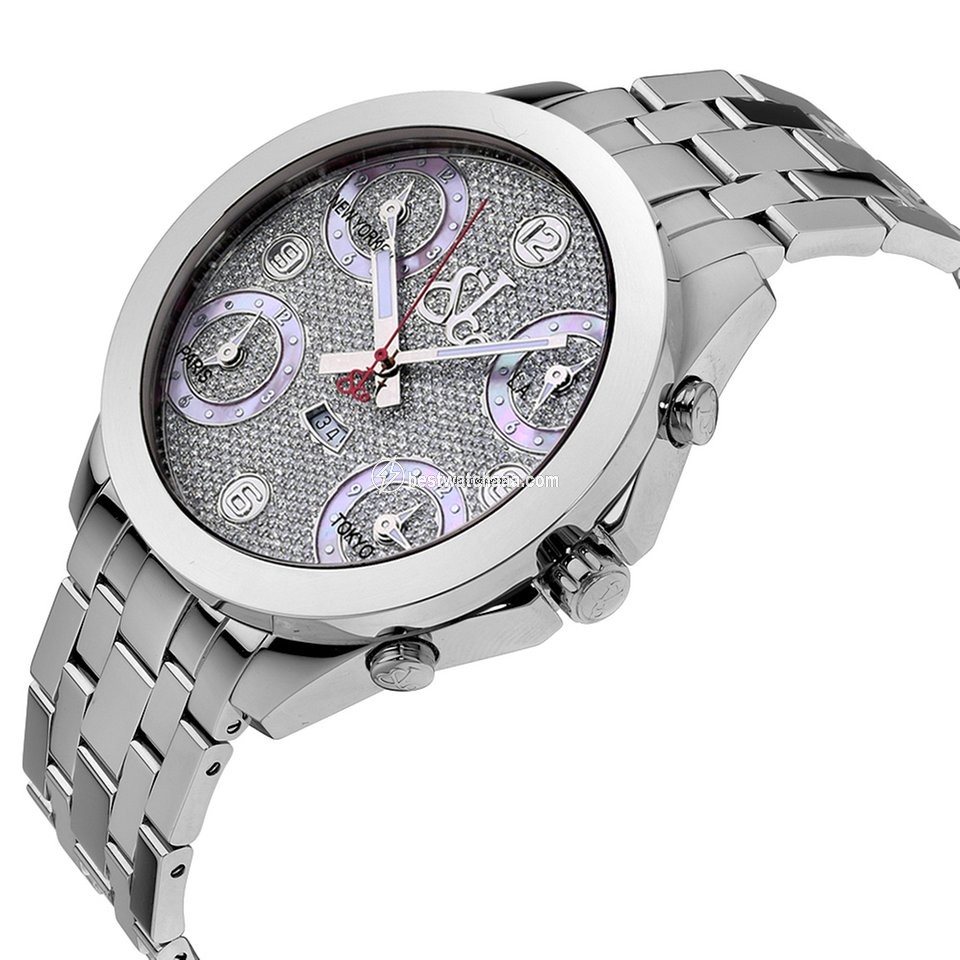 IMG_9081 Jacob & Co. Five Time Zone Mens watch Unisex Quartz Steel JC30P Replica 4