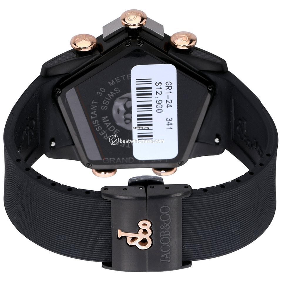 IMG_9081 Jacob & Co. Five Time Zone Mens watch Unisex Quartz Rose gold GR1-24 Replica 4