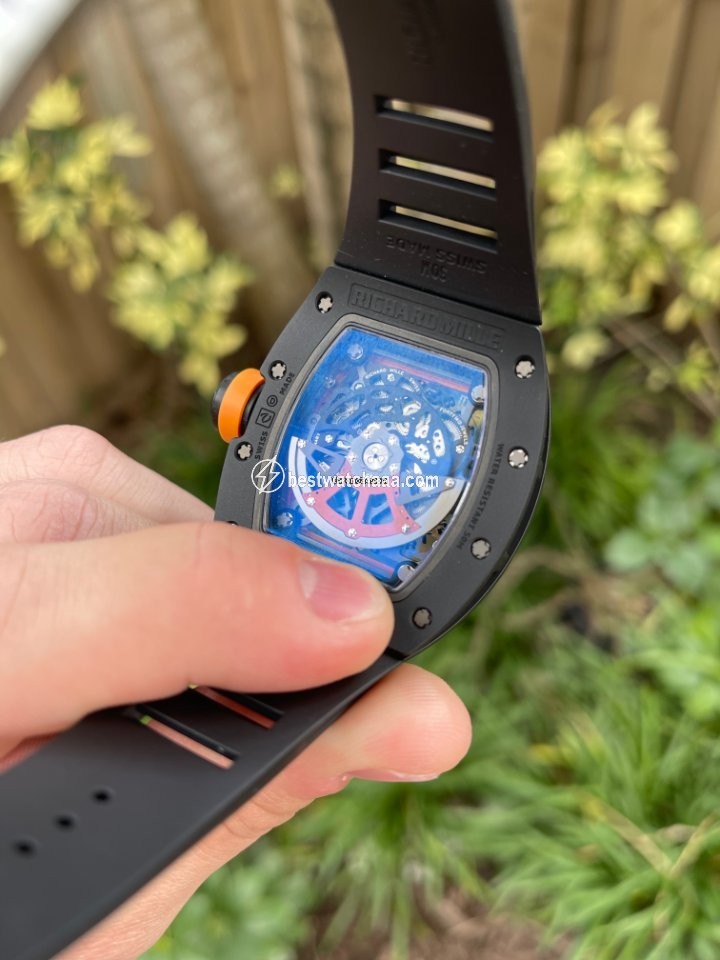 IMG_9081 Richard Mille RM 030 Mens watch Unisex Automatic Carbon RM030 AM TI Replica 4