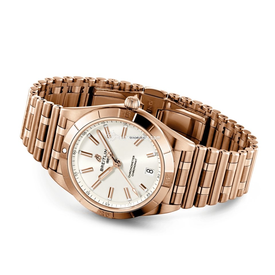 IMG_9081 Breitling Chronomat Womens watch Automatic Red gold R10380101A1R1 Replica 4