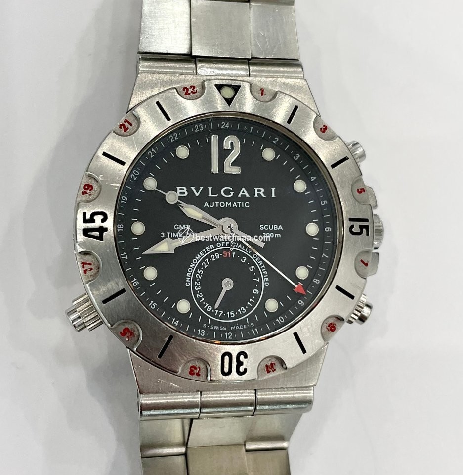IMG_9081 Bulgari Diagono Mens watch Unisex Automatic Steel SD38SGMT Replica 4