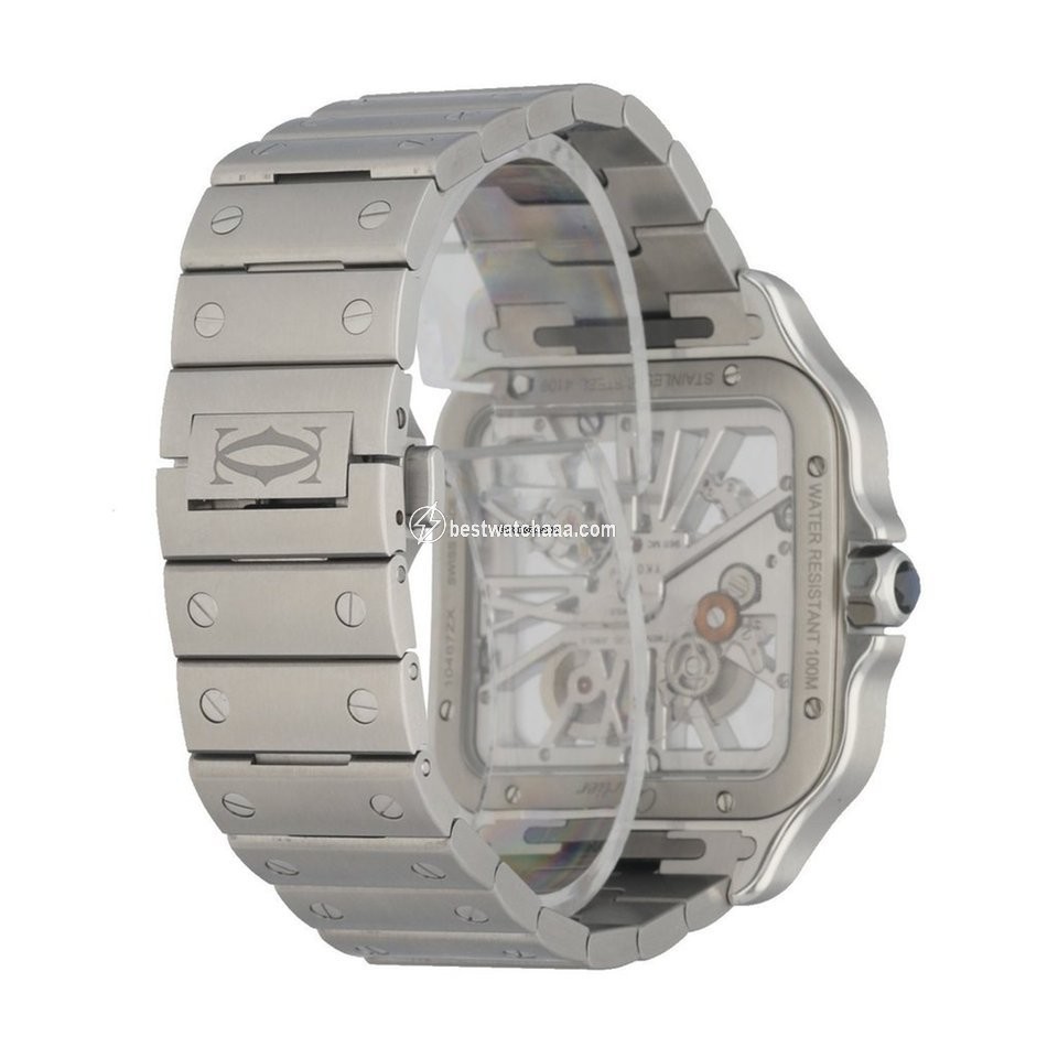 IMG_9081 Cartier Santos Mens watch Unisex Manual winding Steel WHSA0015 Replica 4