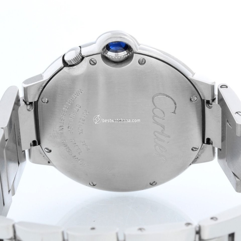 IMG_9081 Cartier Ballon Bleu 42mm Mens watch Unisex Quartz Steel W6920011 Replica 4