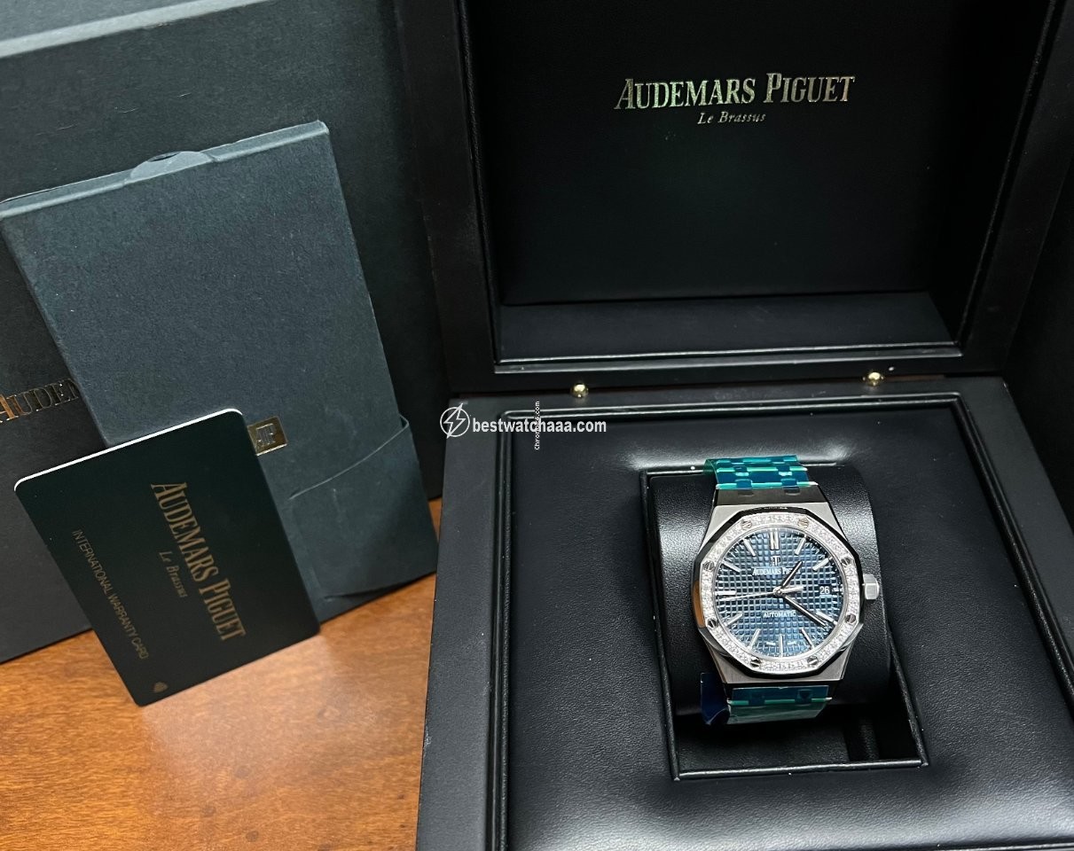 IMG_9081 Audemars Piguet Royal Oak Lady Womens watch Automatic Steel 15451ST.ZZ.1256ST.03 Replica 4