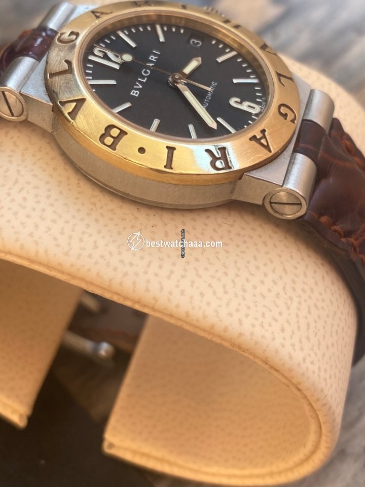 IMG_9081 Bulgari Diagono Womens watch Automatic Gold Steel LCV 29 S Replica 4