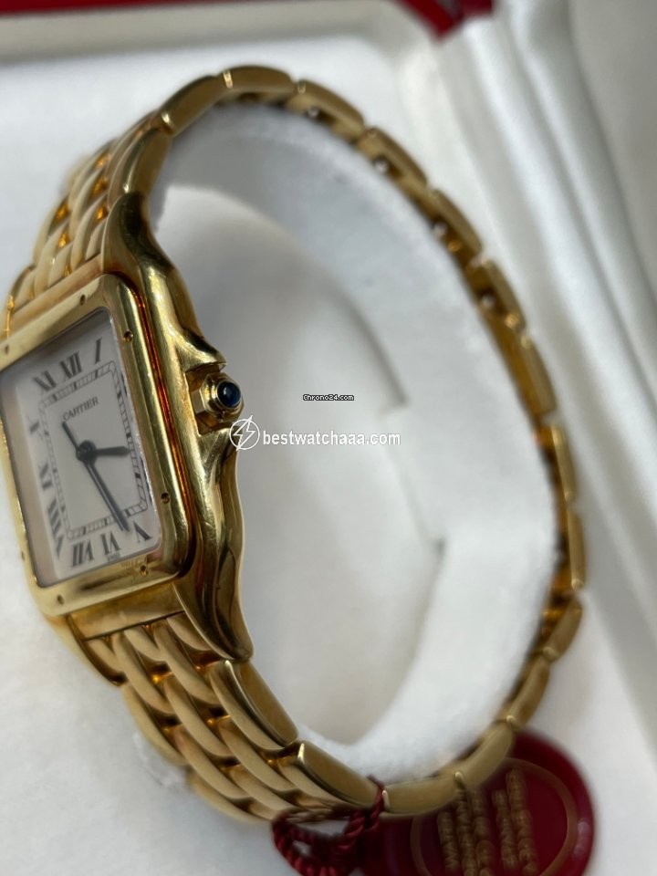 IMG_9081 Cartier Panthere Mens watch Unisex Quartz Yellow gold 887968 Replica 4