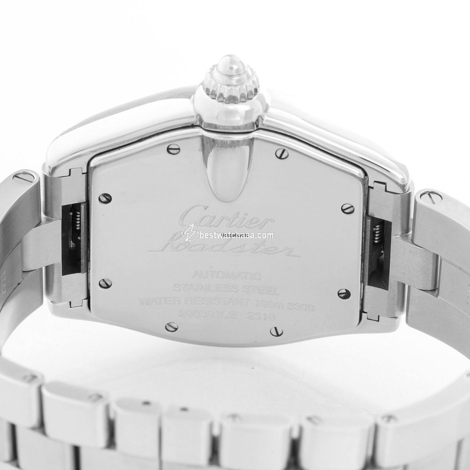 IMG_9081 Cartier Roadster Mens watch Unisex Automatic Steel W62025V3 2510 Replica 4