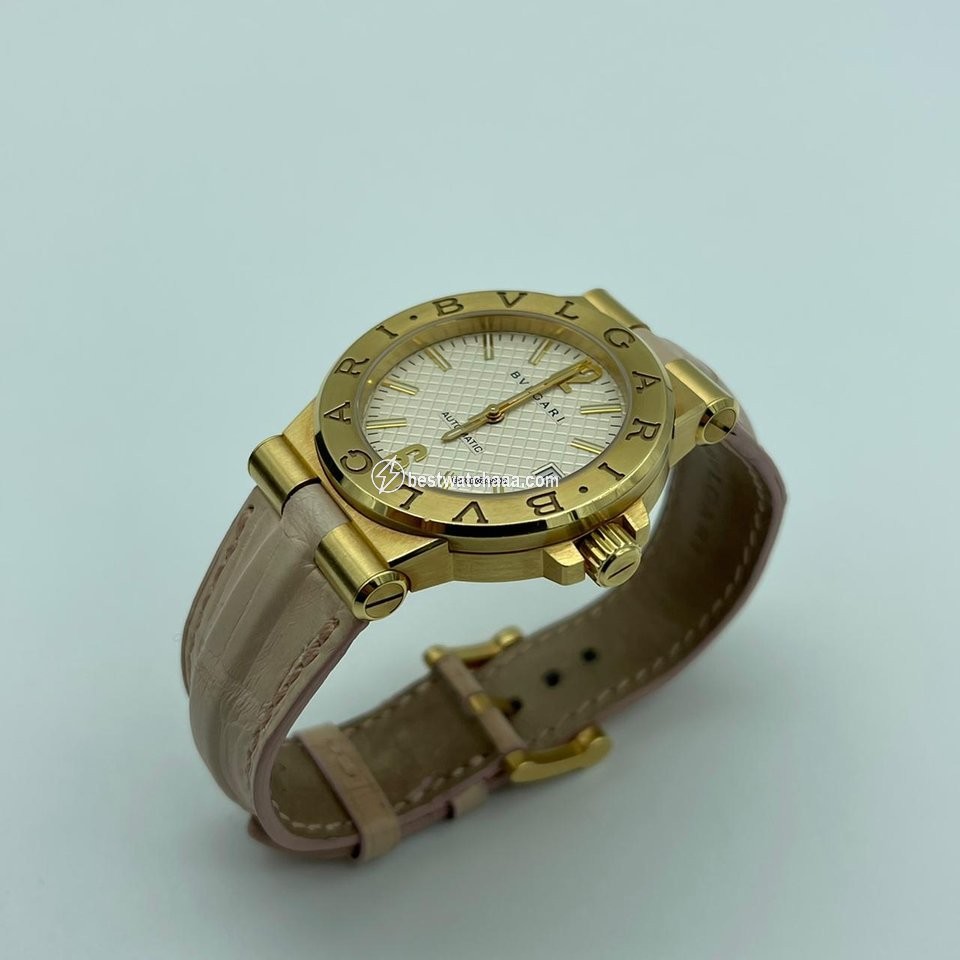 IMG_9081 Bulgari Diagono Womens watch Automatic Yellow gold DG35C6GLD Replica 4