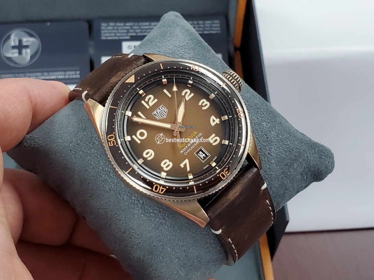 IMG_9081 TAG Heuer Autavia Mens watch Unisex Automatic Bronze WBE5191.FC8276 Replica 4