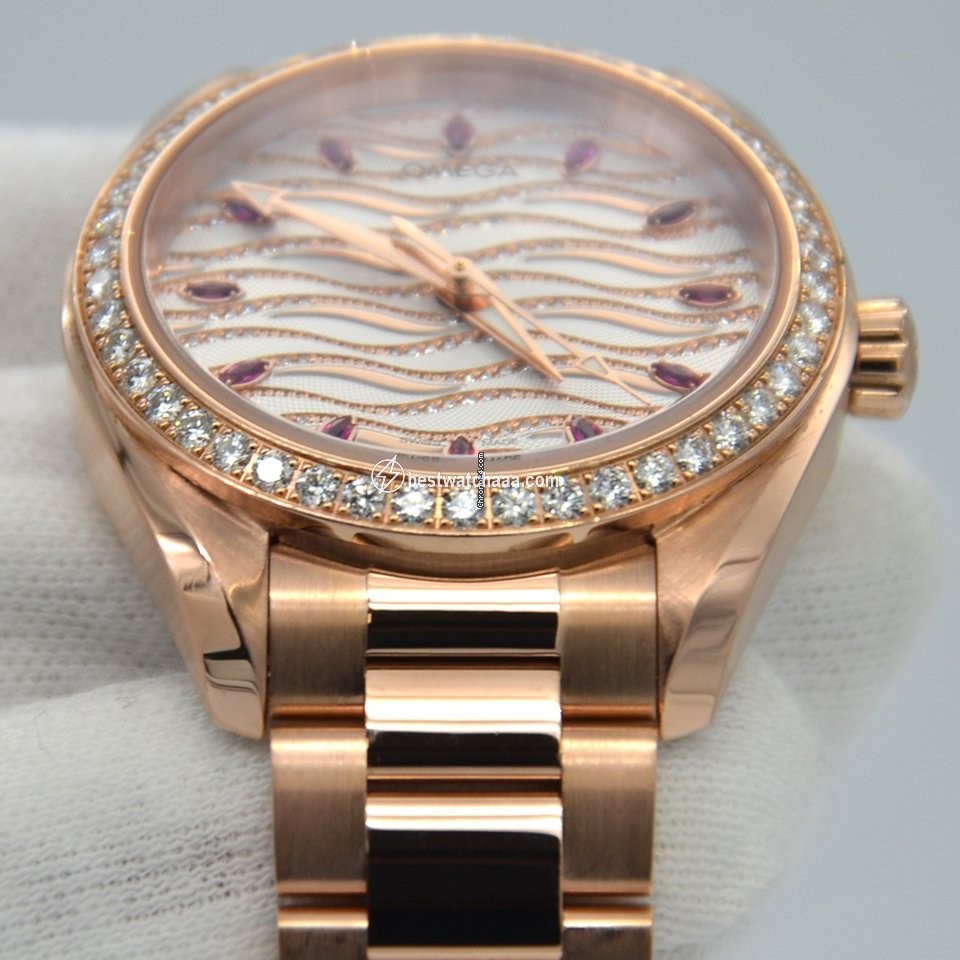 IMG_9081 Omega Seamaster Aqua Terra Womens watch Automatic Rose gold 220.55.34.20.99.004 Replica 4