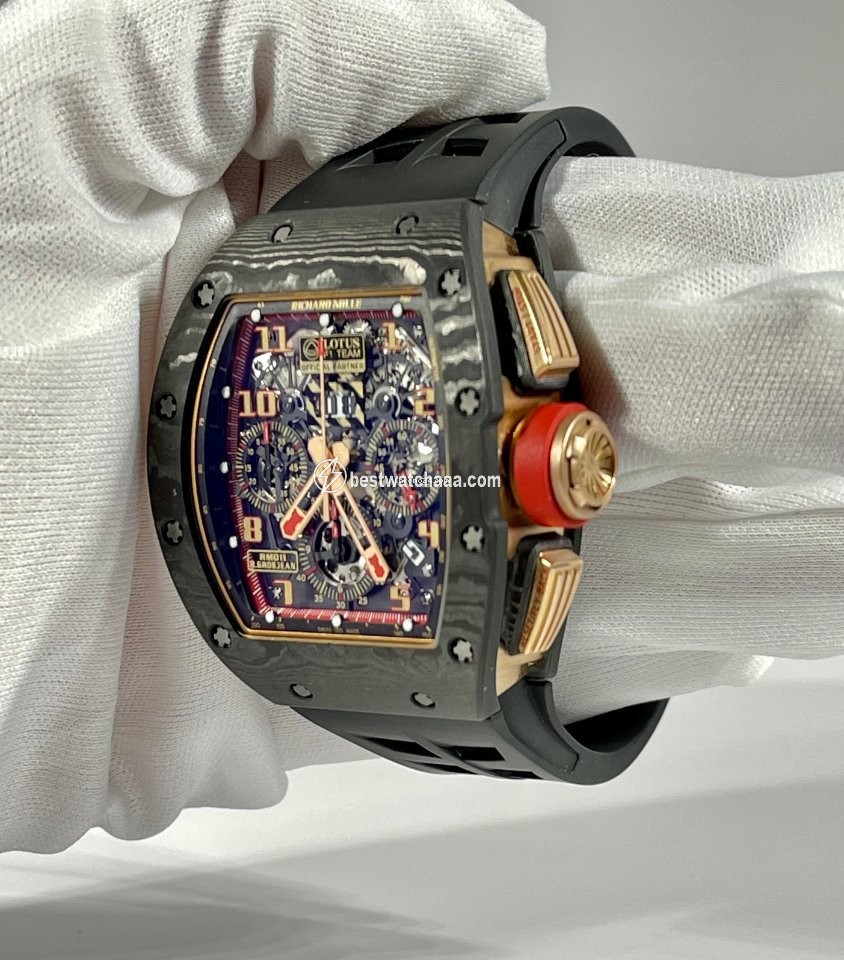 IMG_9081 Richard Mille RM 011 Mens watch Unisex Automatic Rose gold RM11 F1 Lotus Romain Grosjean Replica 4
