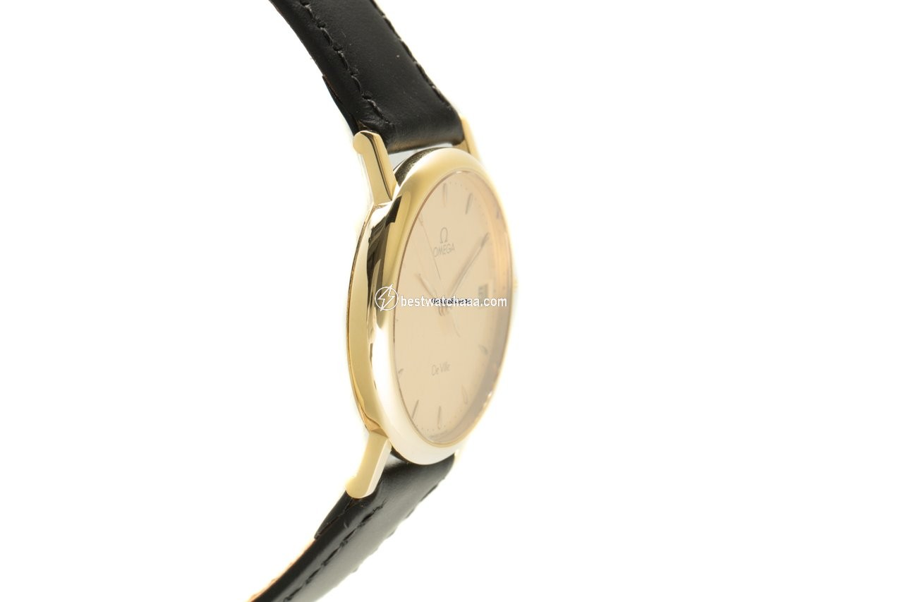 IMG_9081 Omega De Ville Mens watch Unisex Quartz Yellow gold 196.2432 Replica 4