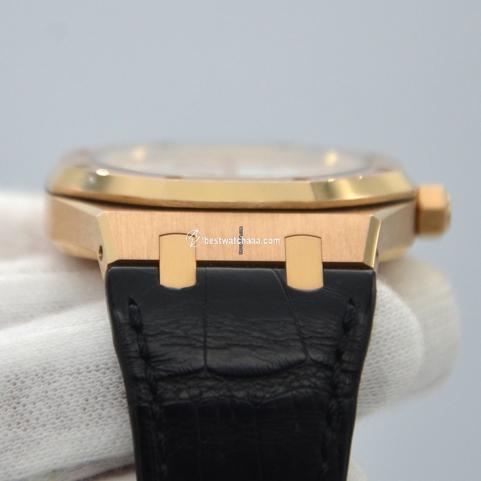 IMG_9081 Audemars Piguet Royal Oak Selfwinding Mens watch Unisex Automatic Rose gold 15300OR.OO.D088CR.02 Replica 4