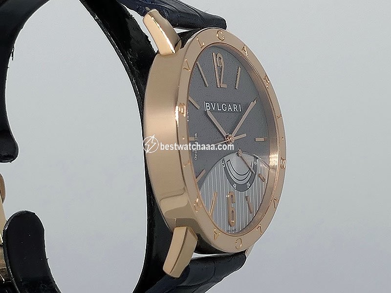 IMG_9081 Bulgari Bulgari Mens watch Unisex Manual winding Rose gold BBP41GL Replica 4
