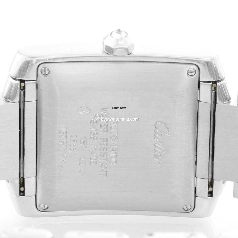 IMG_9081 Cartier Tank Francaise Mens watch Unisex Quartz White gold WE1020S3 Replica 4