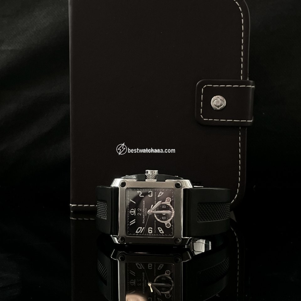 IMG_9081 Baume & Mercier Hampton Mens watch Unisex Automatic Steel Baume & Mercier Hampton square XL Dual Timer Replica 4