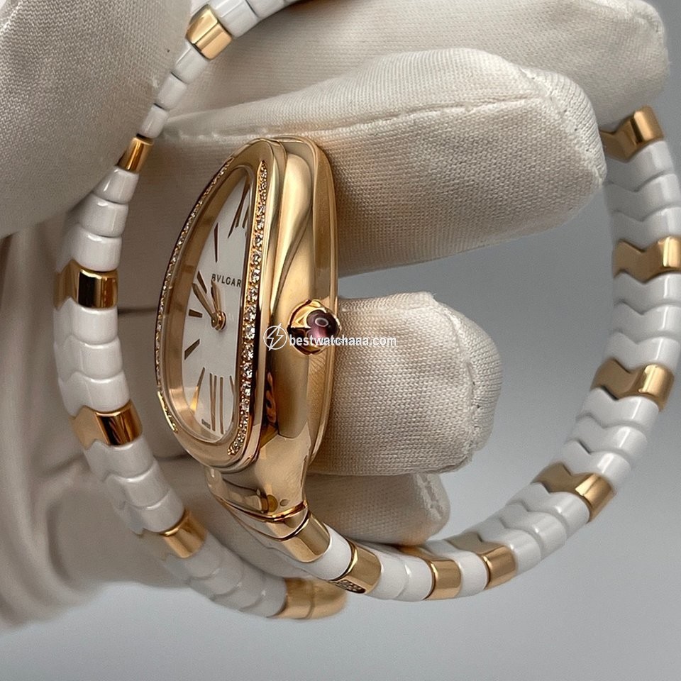 IMG_9081 Bulgari Serpenti Womens watch Quartz Ceramic 102202 Replica 4