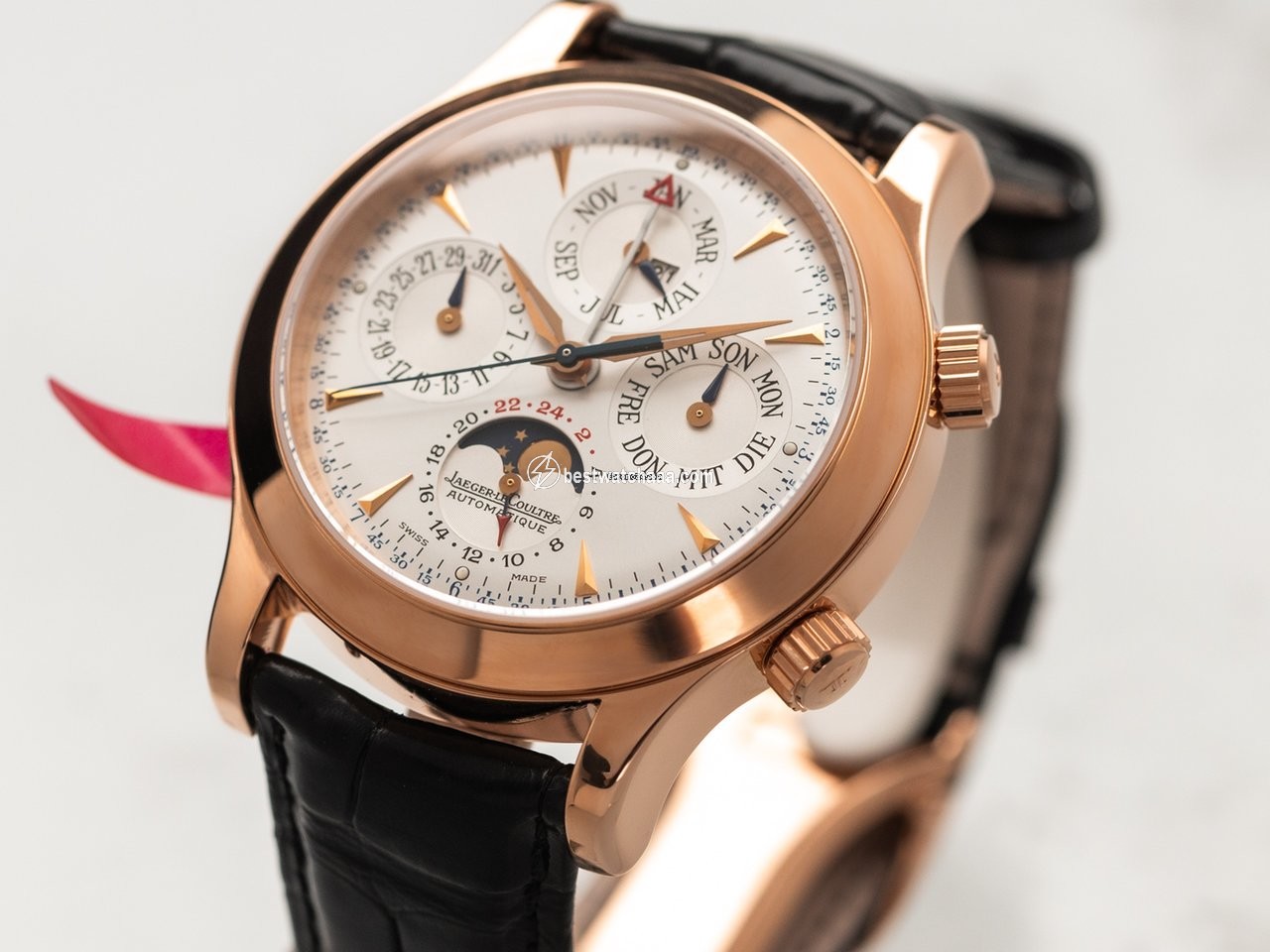 IMG_9081 Jaeger-LeCoultre Master Memovox Mens watch Unisex Automatic Rose gold 146.2.95 Replica 4