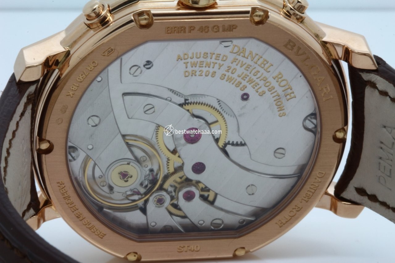 IMG_9081 Bulgari Daniel Roth Mens watch Unisex Manual winding Rose gold BRRP46C14GLDMP Replica 4