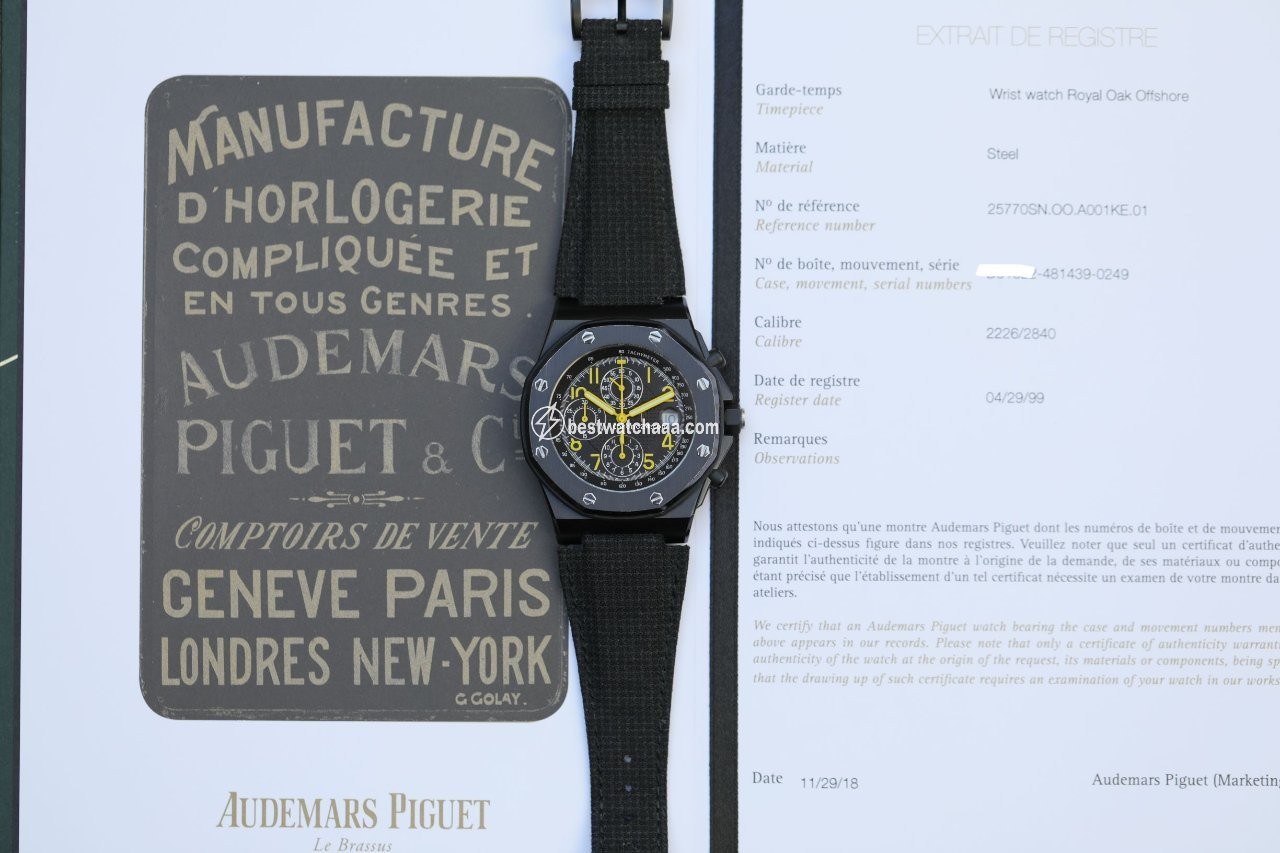 IMG_9081 Audemars Piguet Royal Oak Offshore Chronograph Mens watch Unisex Automatic Steel 25770SN.OO.A001.KE.01 Replica 4